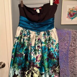 Tracy Reese Black and Teal Floral Dress